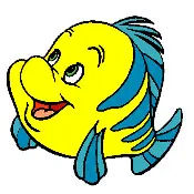 caracterul Flounder al Little Mermaid