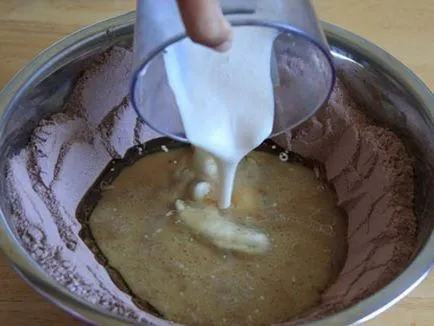 Recept muffin csokoládé szilikon öntőformák és fotó főzés cupcakes