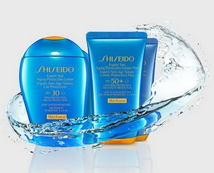 Az új vonal napvédő Shiseido wetforce Suncare gyűjtemény nyár 2015