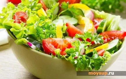 Salata cu rosii proaspete si sunca, salata de rosii proaspete verzi