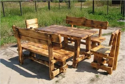 Mobilier de gradina din lemn cu mâinile lor - desene