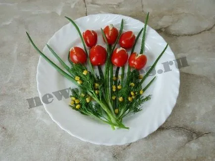 Saláta recept egy csokor tulipán fotó