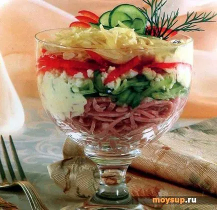 Salata cu rosii proaspete si sunca, salata de rosii proaspete verzi