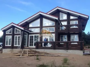 Cabana - construcția de case din lemn la cheie pentru 3280000rub, în ​​stil românesc