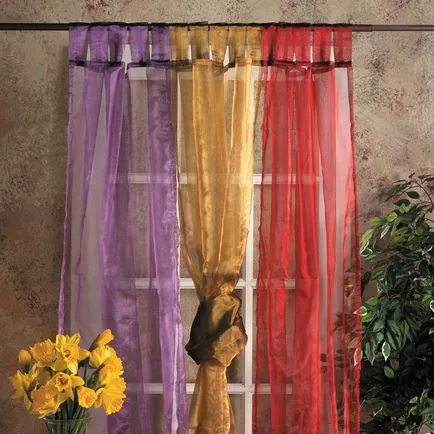 organza Cortina în design interior living, dormitor, bucătărie și pepinieră opțiuni tul cu broderie,