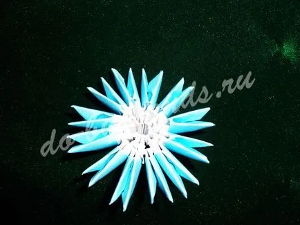 Snowflake, moduláris origami, lépésről lépésre - master class