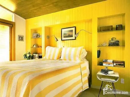 Спални в жълто, интериорни снимки, дизайн в снимки