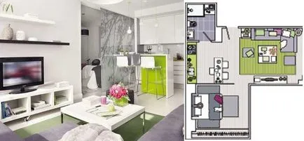 apartament studio utilizare spațiu eficient