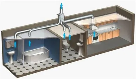 Ventilația dispozitivului în baie - cum să pună în aplicare