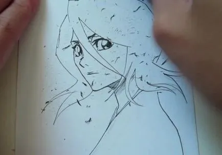 Festés órák - hogyan kell felhívni Rukia Kuchiki ceruza szakaszaiban