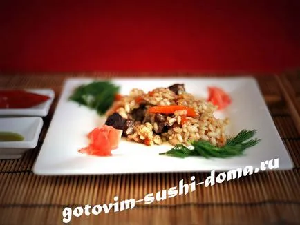 pilaf tyahan japoneză, pregătirea sushi la domiciliu