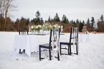 Зимна градина сватба в снега - topwedding