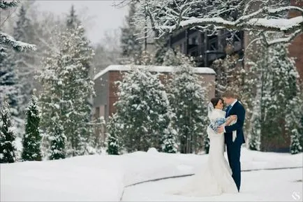 Зимна градина сватба в снега - topwedding