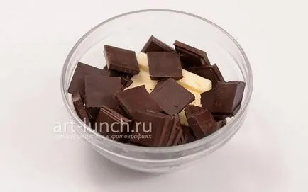 Dobostorta folyékony tölteléket (csokoládé fondant) - lépésről lépésre recept fotók