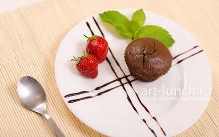 Dobostorta folyékony tölteléket (csokoládé fondant) - lépésről lépésre recept fotók