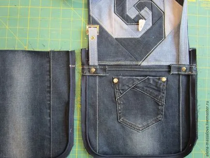 Coase sac denim cu laba o unitate de supapă decorate cu mozaic de maimuță - Masters Fair