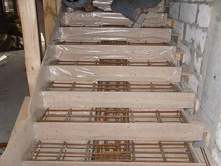 Befejező lépcsők fa fém, fa monolit vasbeton szerkezetek (fotó és videó)