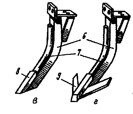 1 - eke pán; 2 - egy alsó réteget; 3 - egy eketest; 4 - termőtalaj