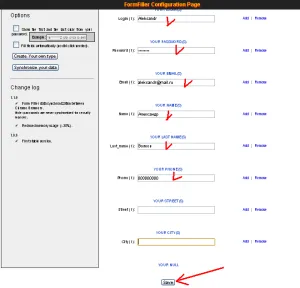 Auto forme complete în Google Renie - formular de umplere