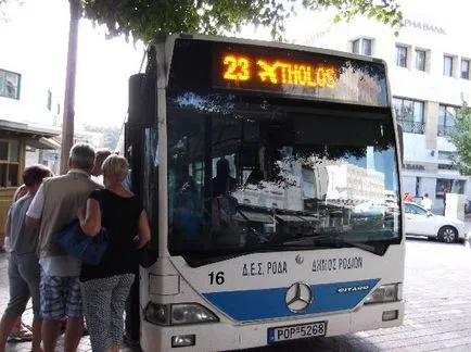 Buszok Rhodes - lehetséges, hogy járja a sziget Rodosz által busz menetrend, árak, útvonalak