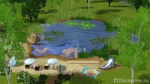 Lacul în Sims 3, care pot înota