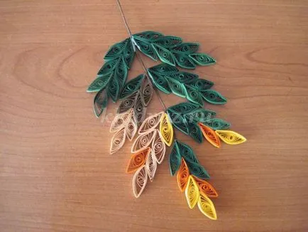 Paneleket a technika Quilling „rowan branch”