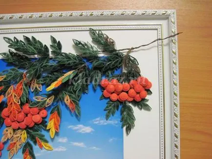 Panouri în tehnica quilling „ramură Rowan“