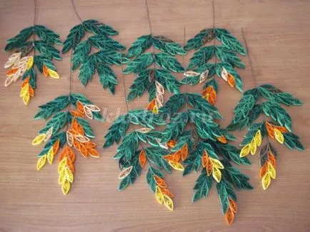 Paneleket a technika Quilling „rowan branch”