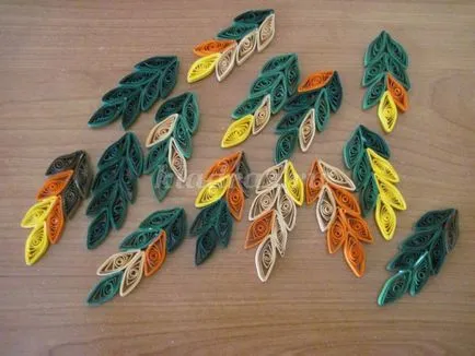 Paneleket a technika Quilling „rowan branch”