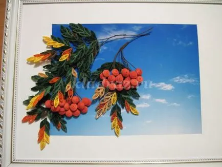 Paneleket a technika Quilling „rowan branch”