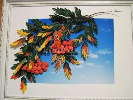 Panouri în tehnica quilling „ramură Rowan“