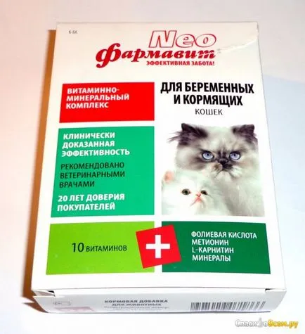 Vélemények a vitamin és ásványi anyag Kompeks - Farmavit a neo - a terhes és szoptatós macskáknak minden