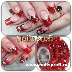 Design de unghii cu pietre, lanț de studiouri de frumusete - nailsprofi