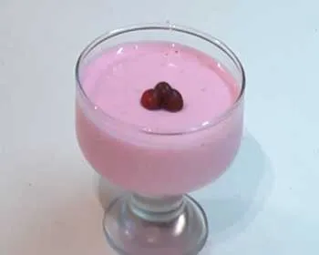 lapte Dragli, mousse de afine cu grisul