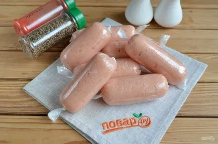 Házi kolbász csirke - lépésről lépésre recept fotók