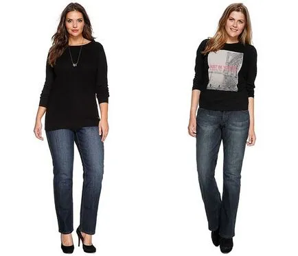 Jeans pentru femeie obezi (foto)
