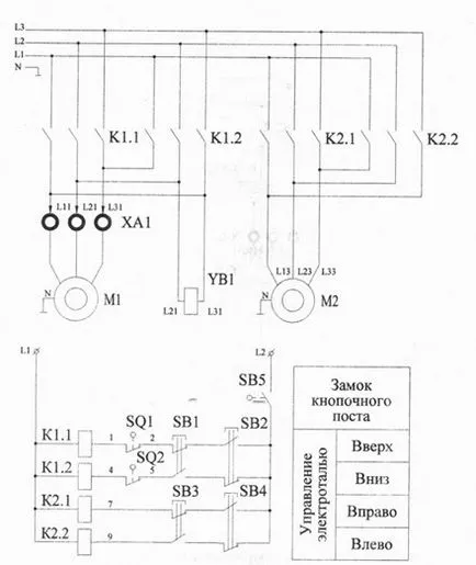 Sematikus ábrája az emelő - vásárlás elektromos emelők, felvonók, írásvetítő daru OOO GK „emelkedés”