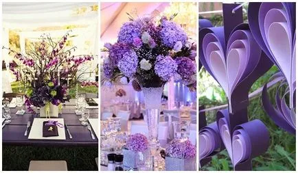 decor nunta Purple