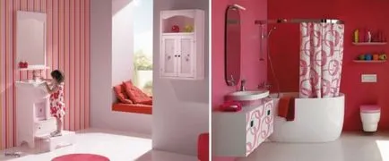 Ötletek belsőépítészeti gyerekszoba fürdőszoba