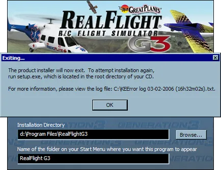 Instrucțiuni de instalare simulator realflight g3