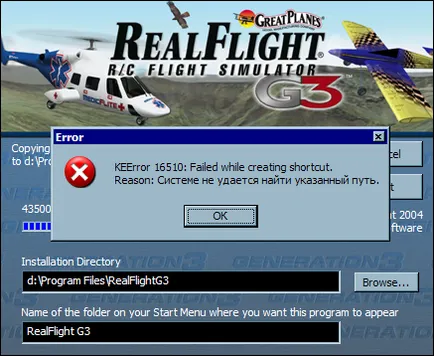 Instrucțiuni de instalare simulator realflight g3