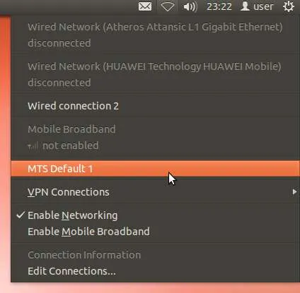 Как да се свържете 3 гр USB модем (мегафон MTS, Beeline) в Ubuntu Linux