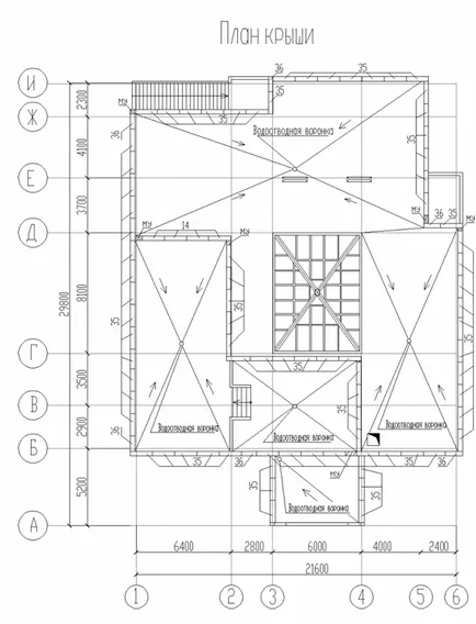 Planul de acoperiș plat desen