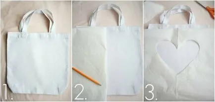 Cum să picteze un sac cu un creion cu o radieră și vopsea pe tesatura