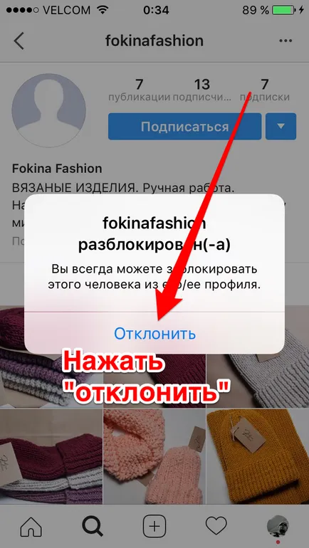 Hogyan kinyit egy felhasználó Instagram