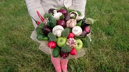 Как да се направи букет от зеленчуци и плодове
