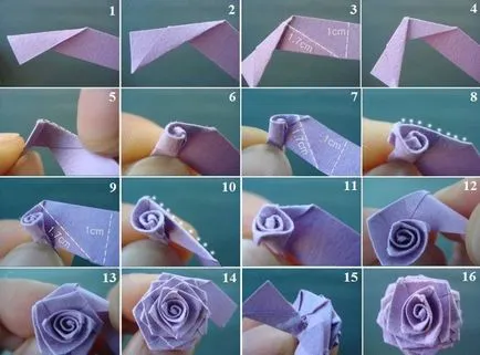 Как да си направим оригами хартия роза, цветя, и лодка лебед в етапа