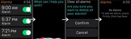 Как да премахнете стари аларми в ябълка wacth