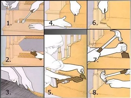 Cum să se stabilească covor pe scări
