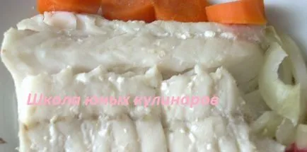 Hogyan kell főzni a tőkehal (filé) recept egy fotó